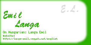emil langa business card